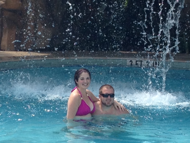 Hanging out under the waterfall. Yes, i wore a bikini, no it did not look cute.