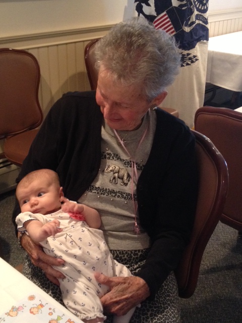 Beamie practicing her great-grandma skills ;)