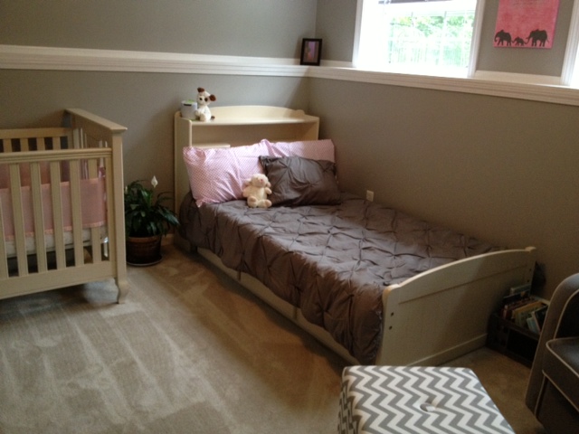 Complete with a twin bed for mom, dad or grandparents who aren't getting very much sleep...