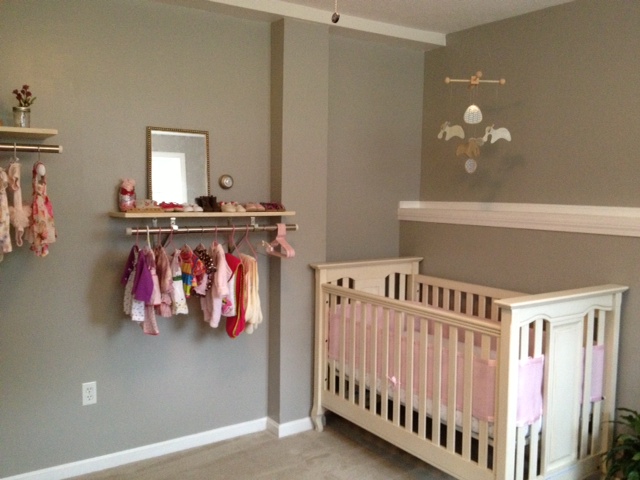 Open shelves built by Dan