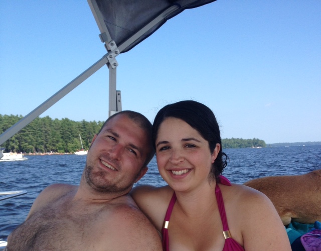 lounging on the boat