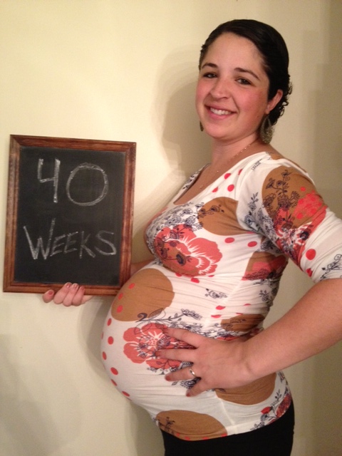 40 weeks pregnant...still 5 days to go (and then another FULL DAY in labor)