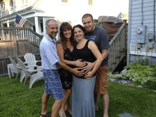 Everyone trying to coax Mia to come out!