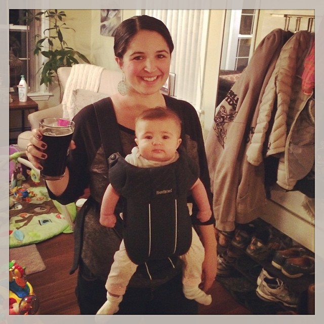 Babywearing is for freeing up a beer hand