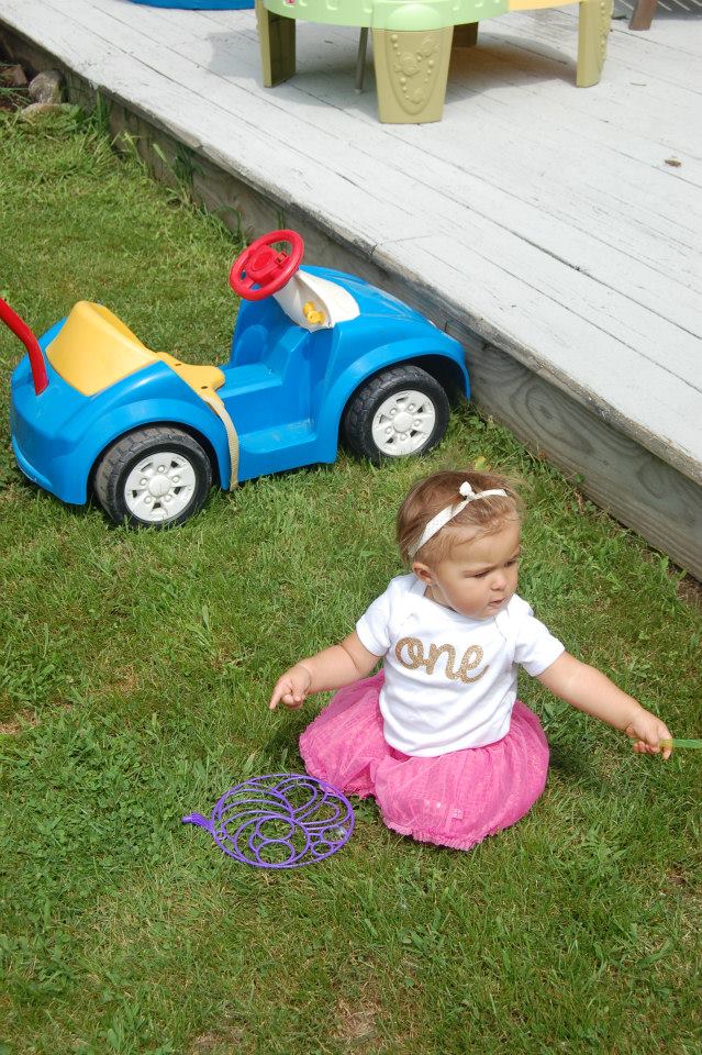 We played with grass.