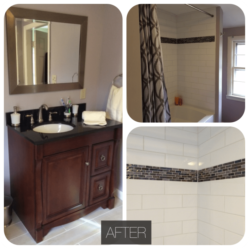 full bathroom after